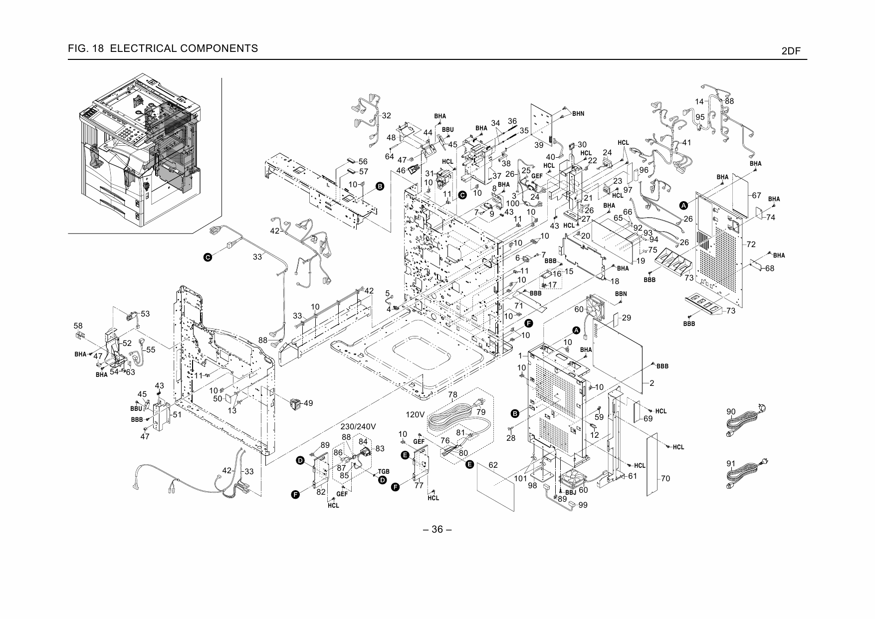 KYOCERA Copier KM-2530 3530 4030 Parts Manual-6